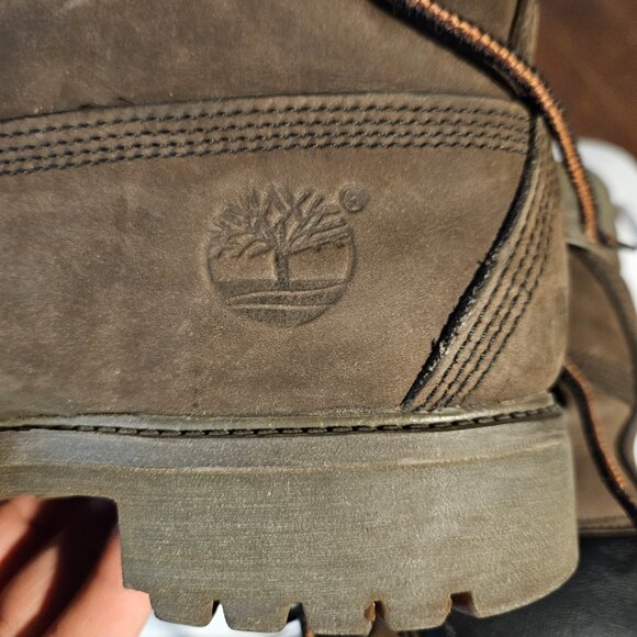 Timberland 6 Inch Boot Dark BrownNubuck Men's SIZE 7.5 - Picture 3 of 4